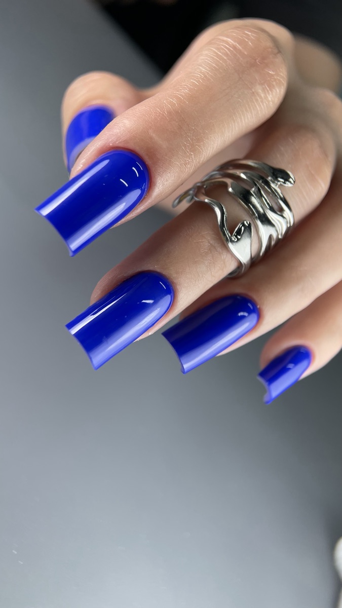 Френч на длинных ногтях - работа LYU-NAILS
